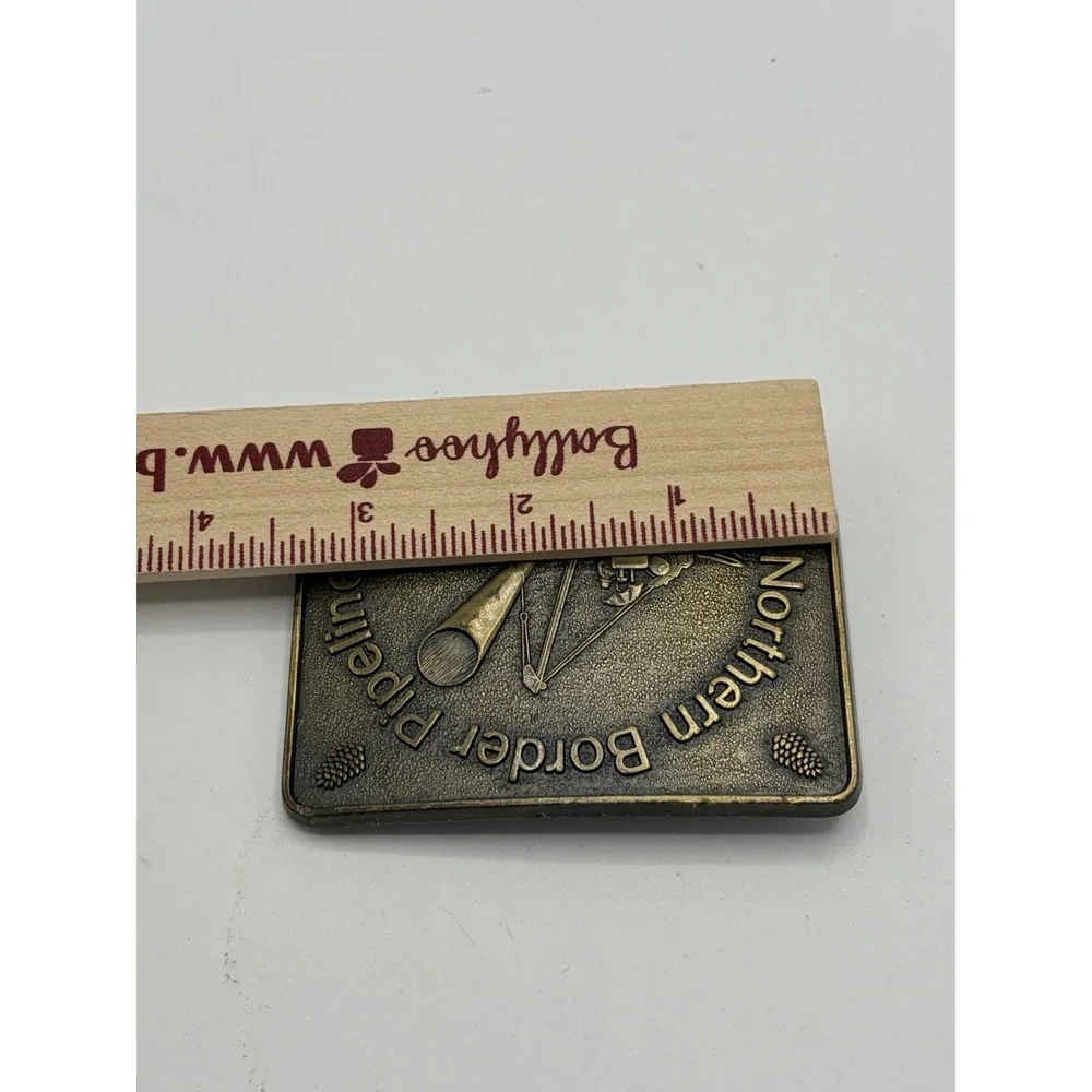 Vintage 1970s Northern Border‎ Pipeline Natural Gas Reserve Pipeline Belt Buckle
